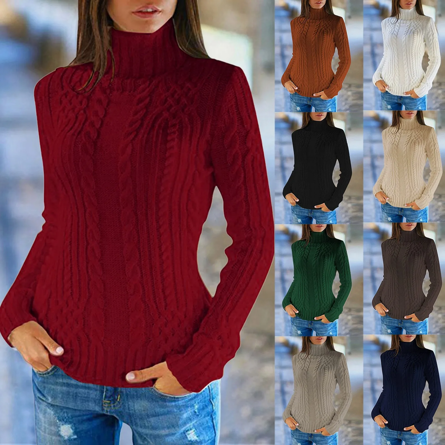 Red, Brown, White, Black, Beige, Green, Gray, Dark Blue
