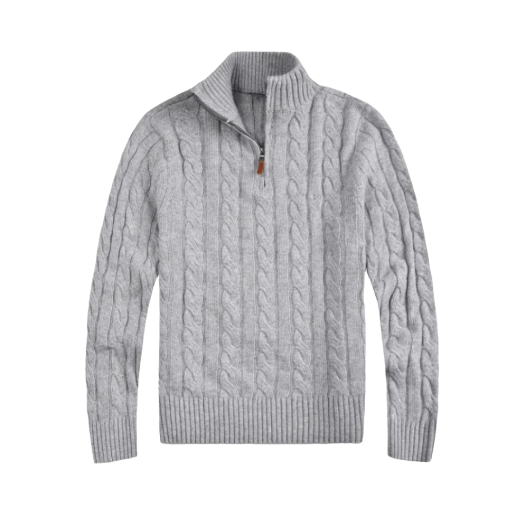 Men's Casual Turtlneck Cable Knitted Jumper | Ideal for Winter
