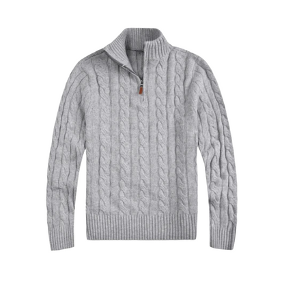 Men's Casual Turtlneck Cable Knitted Jumper | Ideal for Winter