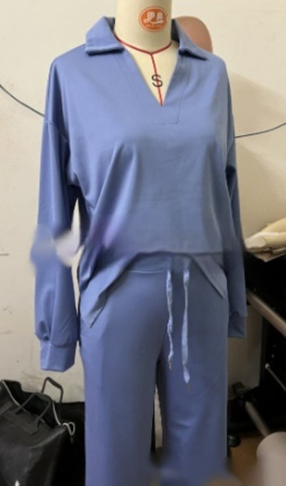 Chanel - Women's Elegant Cropped Long Sleeve Trouser Co-Ord Set with Wide Leg Pants | Ideal for Spring/Summer