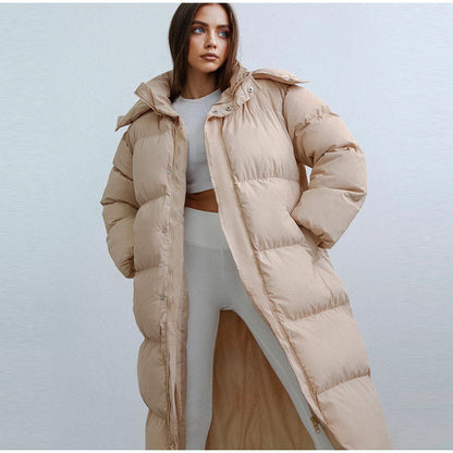 Long Warm Puffed Down Winter Coat for Women | Ideal for Winter