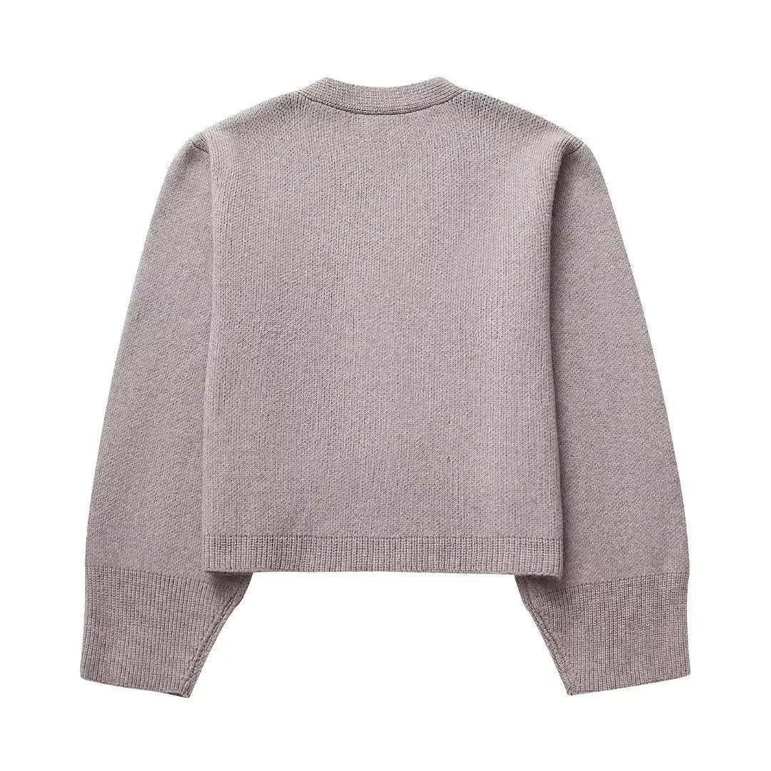 Women's Casual V-neck Knitted Cardigan with Buttons | Ideal for WInter