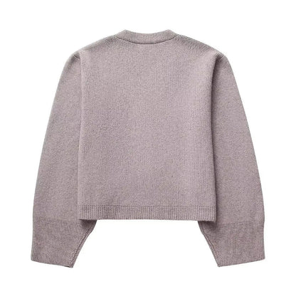 Women's Casual V-neck Knitted Cardigan with Buttons | Ideal for WInter