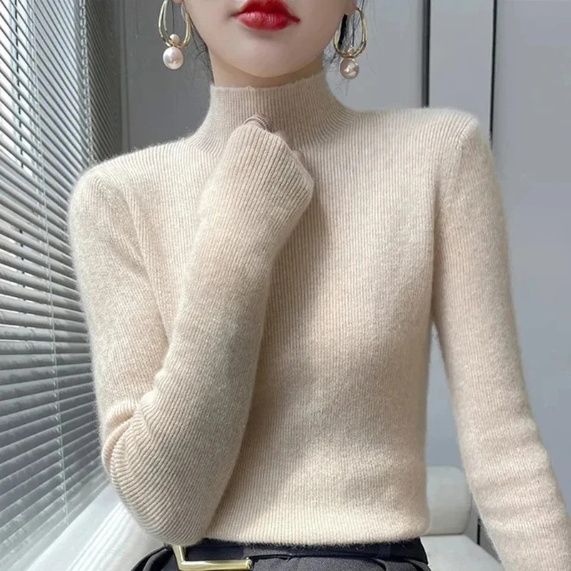 Thick Slim Fit Woolen Turtleneck Jumper for Women | Ideal for Winter