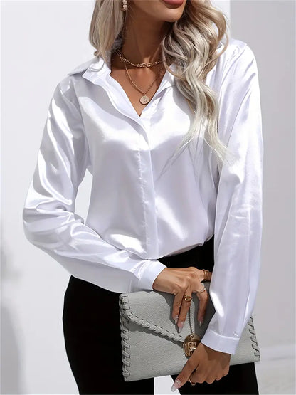 Women's Casual Chic Cotton Shirt with Relaxed Fit
