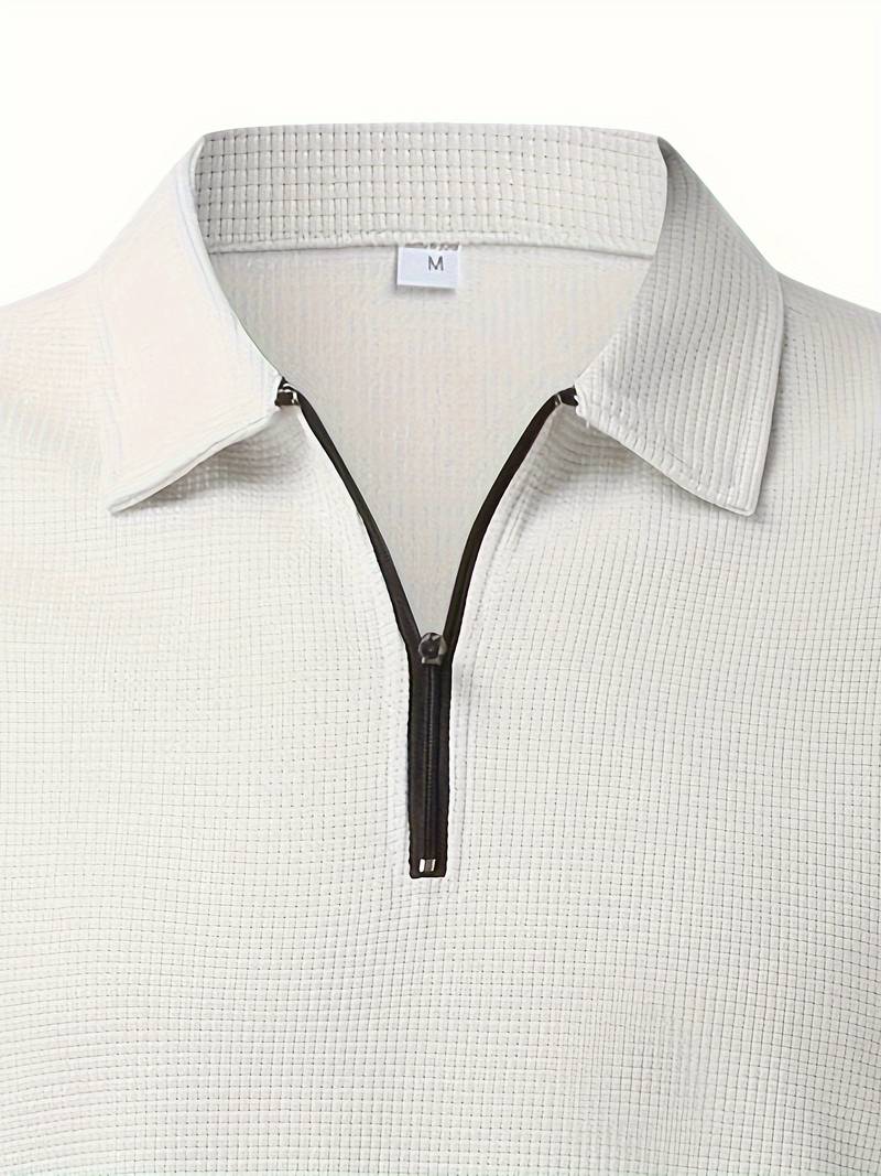 Men's Casual Soft Waffle Shirt with Long Sleeves