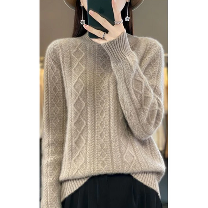 Stylish Cable Knit Turtleneck Jumper for Women | Ideal for winter