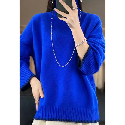 Women's Comfortable Soft Loose Knitted Turtleneck Jumper | Ideal for Winter