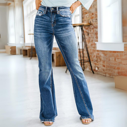 Women's Stretchy High-Waist Flare Jeans | Perfect for Casual Days