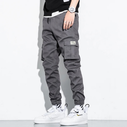 Men's Oversized Cargo Pants with Drawstring and Multiple Pockets | Perfect for Casual Days