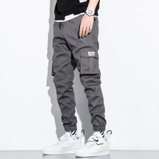 Men's Oversized Cargo Pants with Drawstring and Multiple Pockets | Perfect for Casual Days