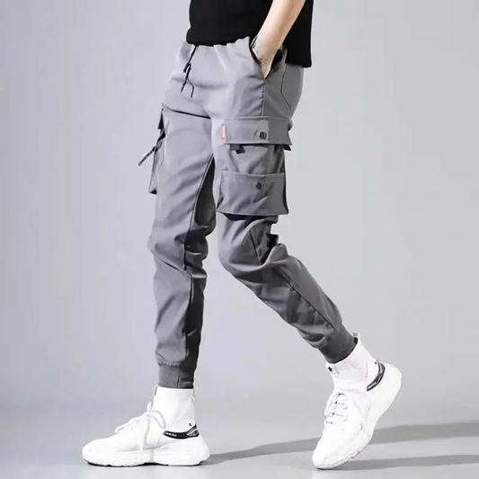 Men's Straight Leg Cargo Pants with Drawstring Waist | Perfect for Casual Days