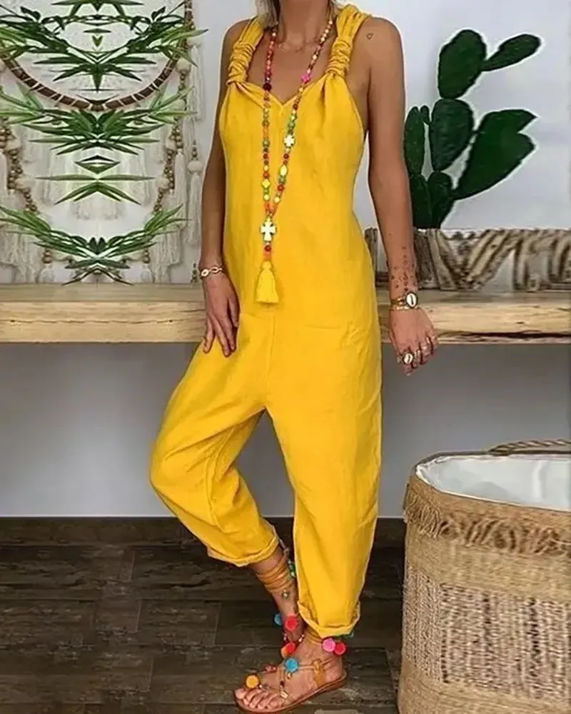 Women's Backless Summer Jumpsuit | Ideal for Summer