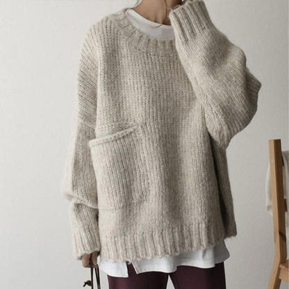 Women's Modern Knit Jumper with Pockets | Ideal for Winter