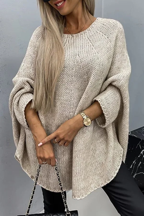 Women's Oversize Crew Neck Knit Jumper | Ideal for Winter