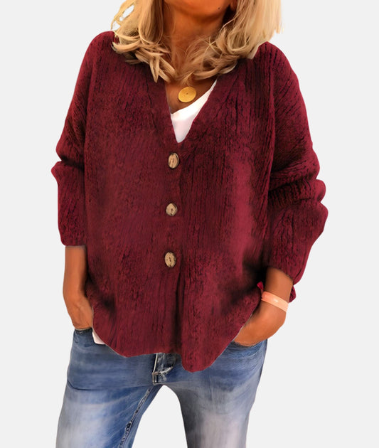 Eden - V-neck Cardigan - Chic - Versatile Design - For Casual Wear