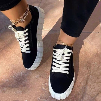 Women’s Casual Lace Up Platform Sneakers | Perfect for Casual Days