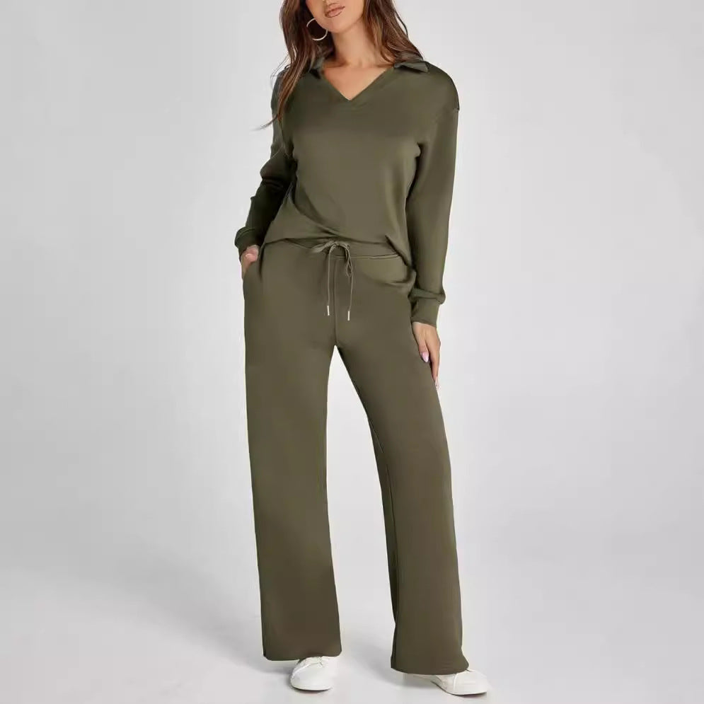Chanel - Women's Elegant Cropped Long Sleeve Trouser Co-Ord Set with Wide Leg Pants | Ideal for Spring/Summer