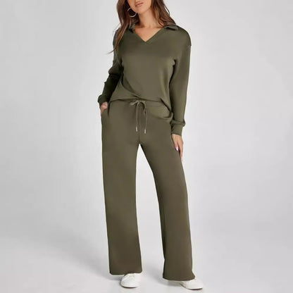 Chanel - Women's Elegant Cropped Long Sleeve Trouser Co-Ord Set with Wide Leg Pants | Ideal for Spring/Summer