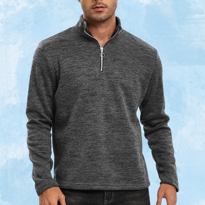 Men's Cozy Half-zip High-neck Jumper | Ideal for Winter