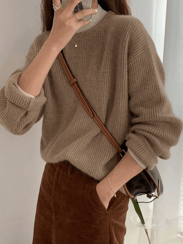 Women's Casual Wide Neck Knit Jumper | Ideal for winter