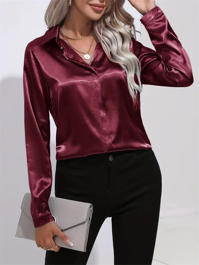 Women's Casual Chic Cotton Shirt with Relaxed Fit