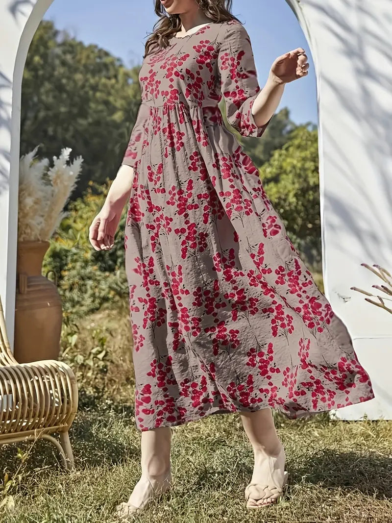 Women's Summer Floral Boho Long Dress | Perfect for Casual Days