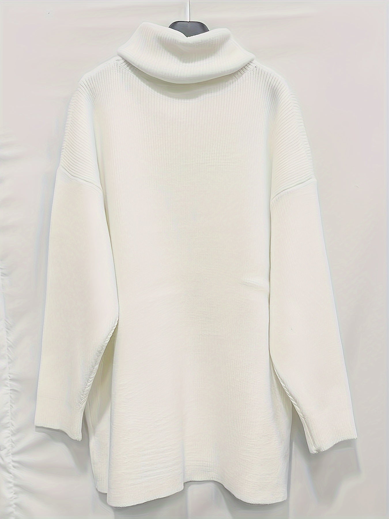 Women's Luxurious Oversized Solid Colour Turtleneck Jumper | Ideal for Winter
