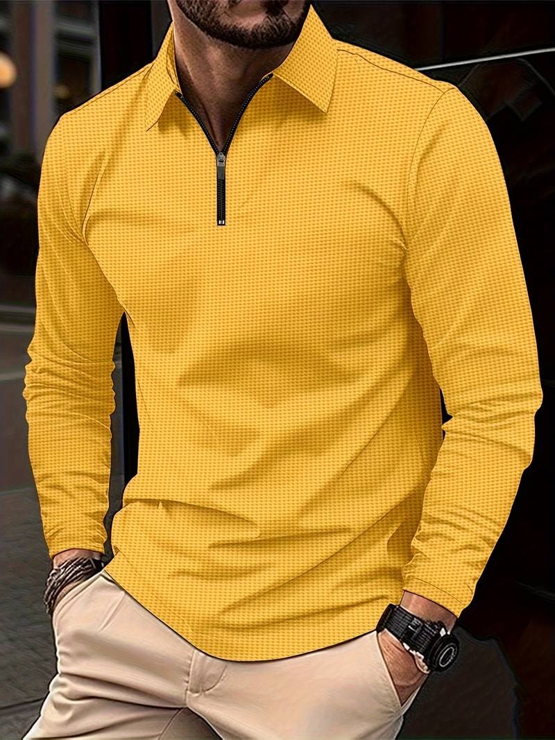 Variant image for Men's Casual Soft Waffle Shirt with Long Sleeves-17