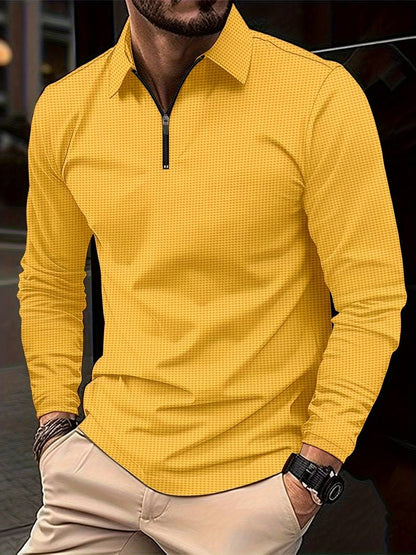 Variant image for Men's Casual Soft Waffle Shirt with Long Sleeves-17