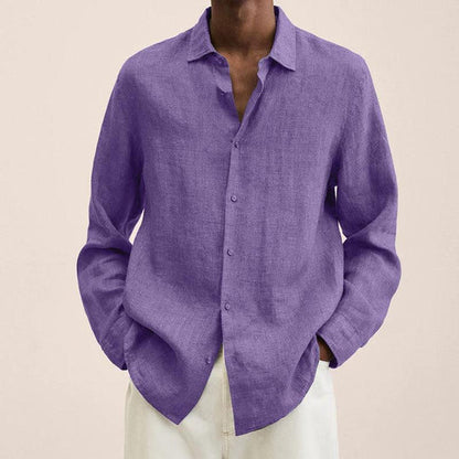 Men's Elegant Linen Shirt with Versatile Design for All Occasions