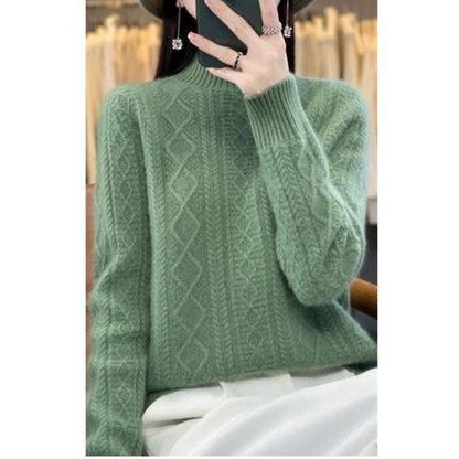 Stylish Cable Knit Turtleneck Jumper for Women | Ideal for winter