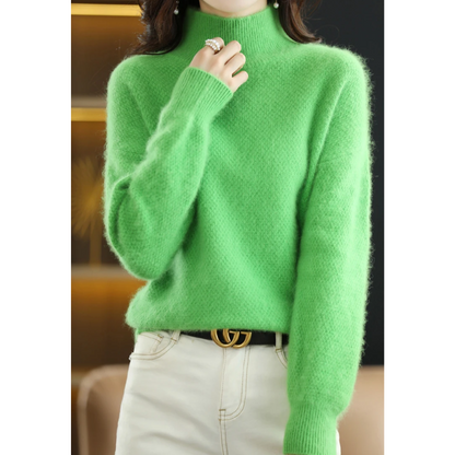 Women's Elegant Hollow Print Turtleneck Knitted Jumper for Women | Ideal for Winter