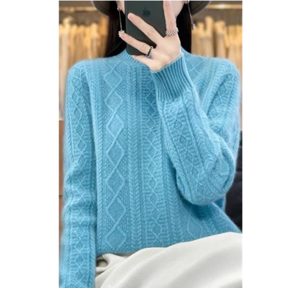 Stylish Cable Knit Turtleneck Jumper for Women | Ideal for winter