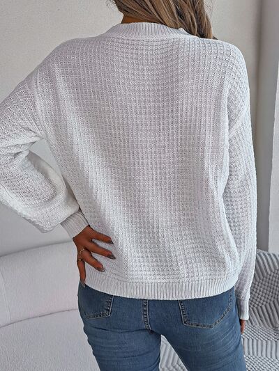Women's Stylish Jumper with Voluminous Braids | Ideal for Winter