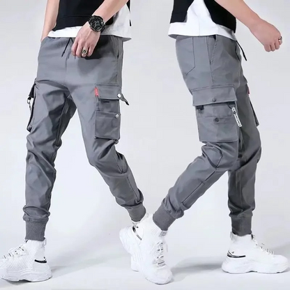 Men's Stylish Jogging Pants with Side Pockets and Elastic Cuffs | Perfect for Casual Days