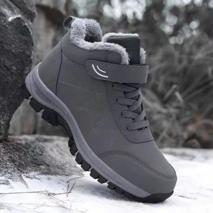 Men's Casual Double Closure Fur Line Winter Boots | Ideal for Winter