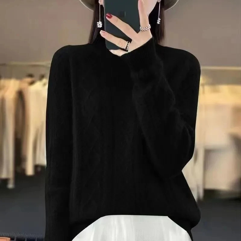 Stylish Cable Knit Turtleneck Jumper for Women | Ideal for winter