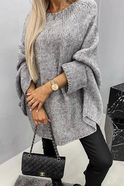 Women's Oversize Crew Neck Knit Jumper | Ideal for Winter