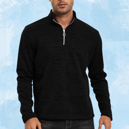 Men's Cozy Half-zip High-neck Jumper | Ideal for Winter