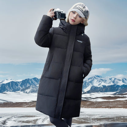 Women's Stylish Black Parka Winter Coat with Hood and Padding | Ideal for Autumn/Winter