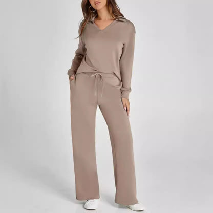 Chanel - Women's Elegant Cropped Long Sleeve Trouser Co-Ord Set with Wide Leg Pants | Ideal for Spring/Summer