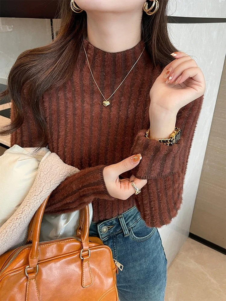 Women's Cozy Lined Wool Knitted Turtleneck Jumper for Women | Ideal for Winter