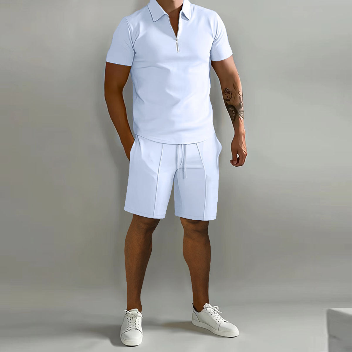 Evan - Polo Shirt and Shorts Set - Casual - Casual Couture - Everyday Wear