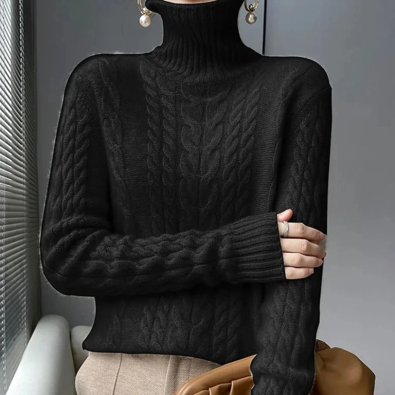 Women's Warm Knitted Cord-Point Cashmere Jumper for Women | Ideal for Winter