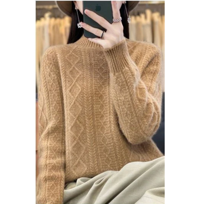 Stylish Cable Knit Turtleneck Jumper for Women | Ideal for winter