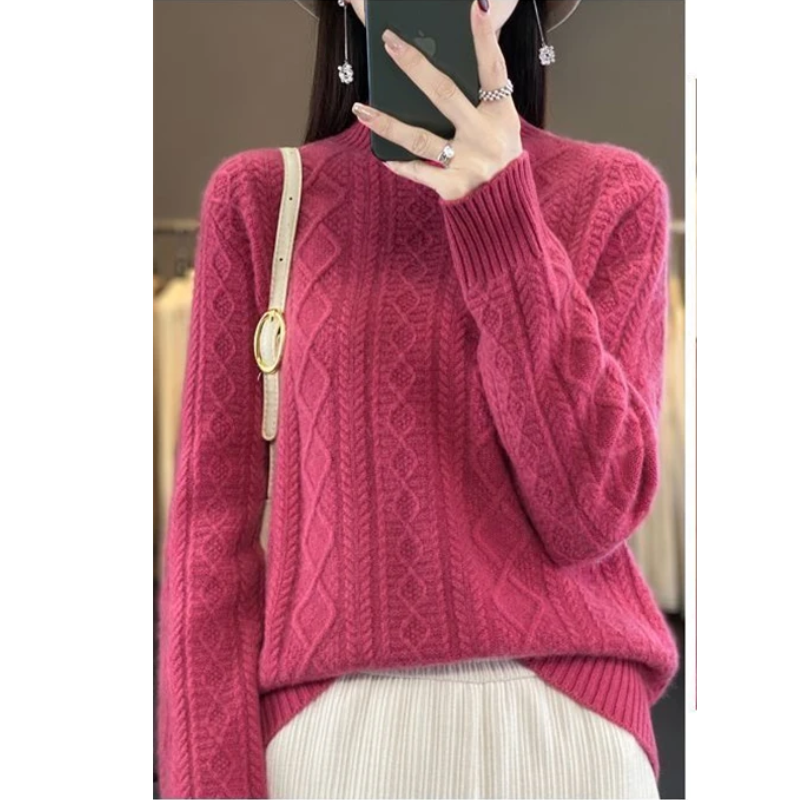 Stylish Cable Knit Turtleneck Jumper for Women | Ideal for winter