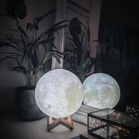 3D Printed Moon Lamp – Touch Control with Adjustable Brightness 3