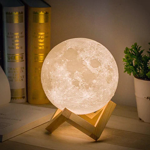 3D Printed Moon Lamp – Touch Control with Adjustable Brightness 8