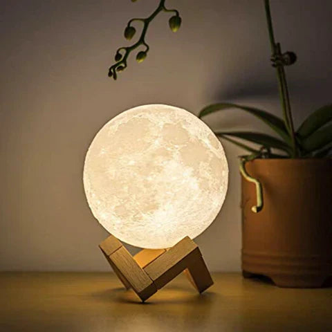 3D Printed Moon Lamp – Touch Control with Adjustable Brightness 9